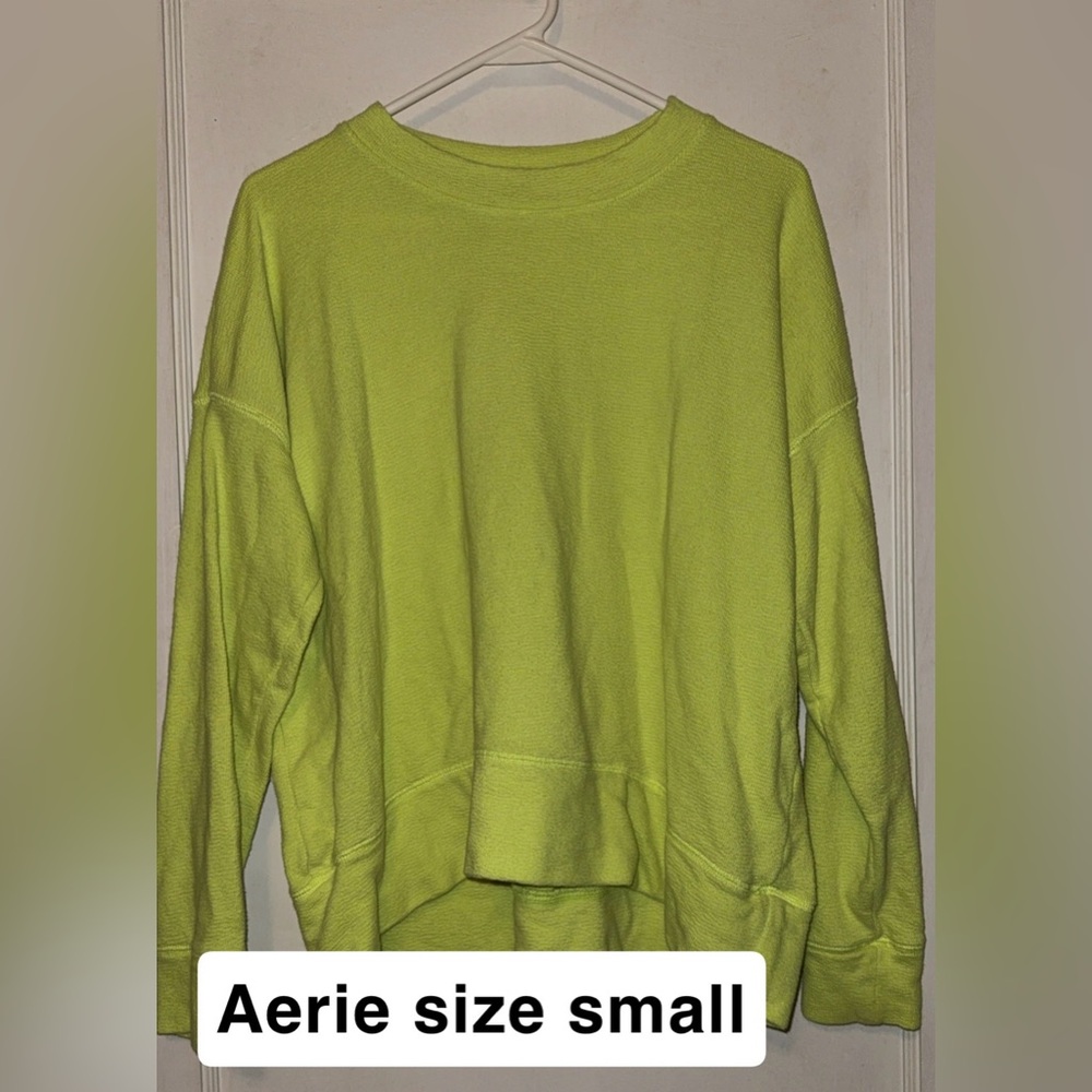 Aerie Bright Green Relaxed Sweatshirt